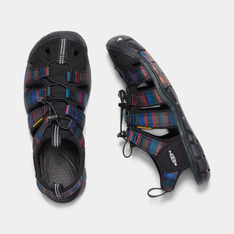 Keen Clearwater Cnx Womens Hiking Sandals Black/Multicolor Online Sale (1356-HOQBF)